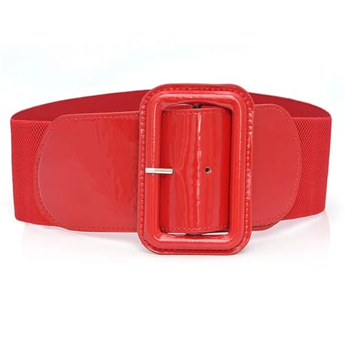 Women’S Wide Stretch Faux Leather Girdle Belt Plus Size Designer Fashion Solid Pattern 6Cm Width2