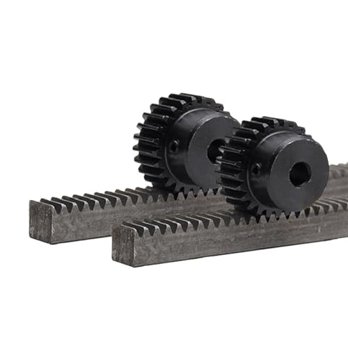 Bevel Gear Pinion Hardware Mechanical 2pcs 1Mod 12 * 12 * 500mm 1 Modulus High Precision Gear Rack Steel + 2pcs 1M 17teeth Pinion CNC Gear Rack(6mm)