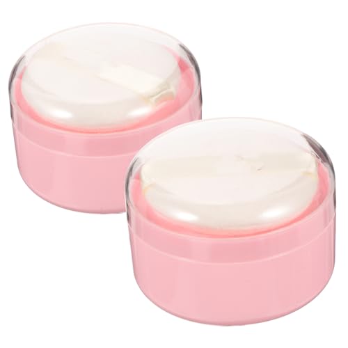 iplusmile 2piezas Caja Polvo Suelto Con Borla Para Talco Corporal Recipiente Duradero y Seguro Para Uso Playa y Viaje Rosa Elegante Para Piel Sensible