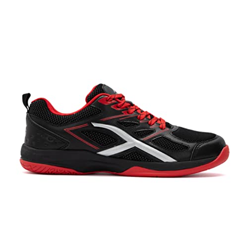 Image of Hundred XOOM Non-Marking Cushion Badminton Shoe (White /Black, 4UK)
