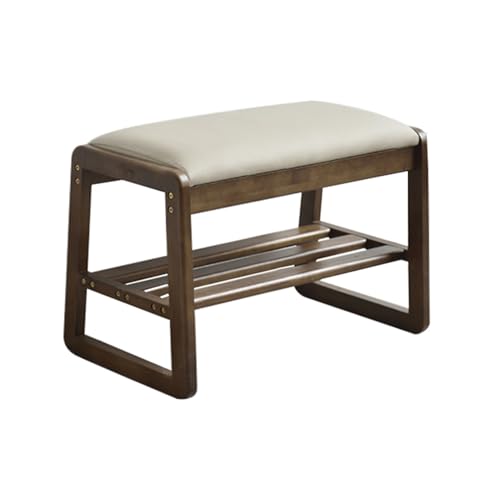 Banc à chaussures avec étagère de rangement et siège pour salon