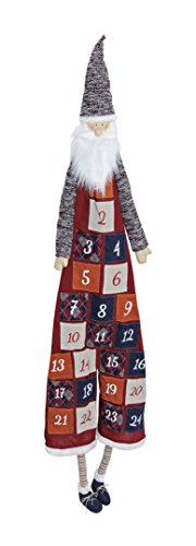 XXL Adventskalender zum Befüllen aus Textil | 180cm lebensgroßer Weihnachtsmann-Kalender...