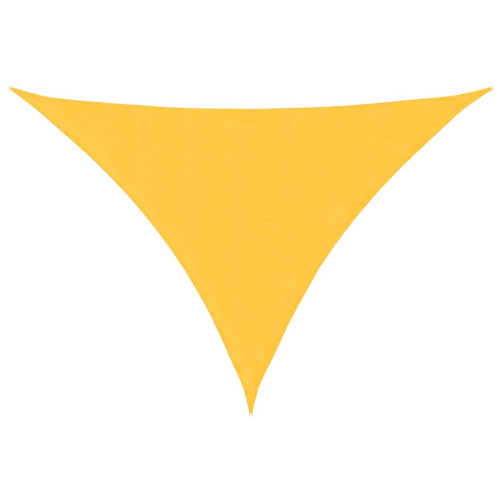 Makastle Voile d'Ombrage Triangulaire en Polyester Oxford avec Revêtement PU, Jaune, 7 x 5 x 5 m