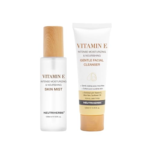 Brume Visage Vitamine E et Nettoyant Doux Neutriherbs pour se rafraîchir au bureau ou chez soi