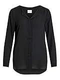  Vila Clothes Damen Vilucy L/S Shirt - Fav Bluse, Schwarz (Black Black), 40 (Herstellergröße: L)