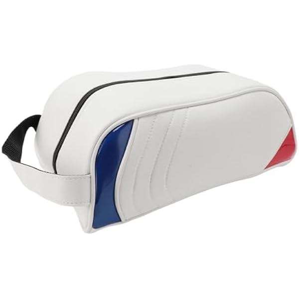 CHICIRIS Torba na Buty, Wodoodporna, Przenośna Torba do Przechowywania Butów ze Skóry PU, z Uchwytem, do Podróży i Codziennego Użytku (WHITE)