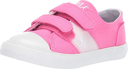 Polo Ralph Lauren Kids Baby Girl's Dawsyn EZ (Toddler) Baja Pink Canvas/Light Pink Ripstop/White Pony 4.5 Toddler