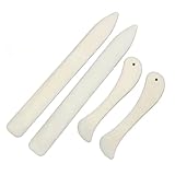 Ruvan 4 Stück Falzbein, Papier Bonefolder Für Papier,Falzbrett Bone,Folder Schneide Bags,Binding Book Falz,Schneidebrett Tool Umschläge,Werkzeug White,Falzen Falzmaschine,Falzmaschinen Falzstift