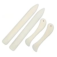 Ruvan 4 Stück Falzbein, Papier Bonefolder Für Papier,Falzbrett Bone,Folder Schneide Bags,Binding Book Falz,Schneidebrett Tool Umschläge,Werkzeug White,Falzen Falzmaschine,Falzmaschinen Falzstift