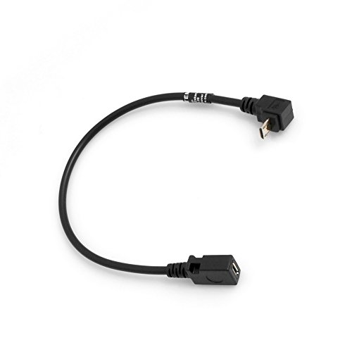 System-S Mini USB Winkelkabel 90° Aufwärts | 27 Cm, Stecker Zu Buchse Adapter | Für Platzsparende Verbindungen & Optimale Kabelführung