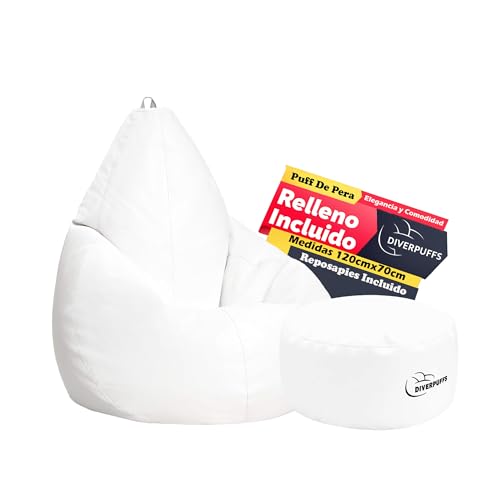 Diverpuff Puff Pera XXL Blanco Exterior