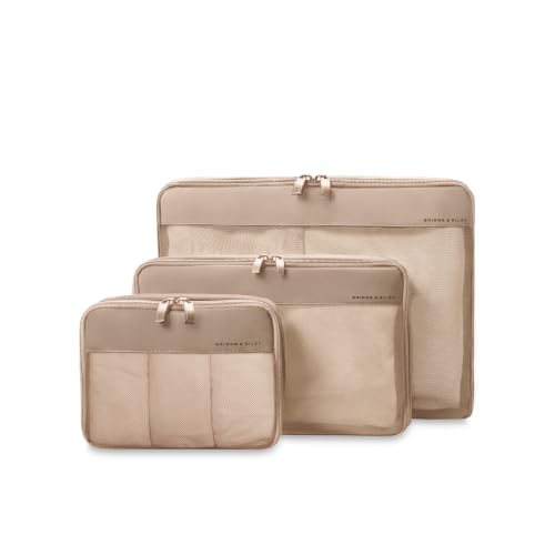 Briggs & Riley Travel Essentials Check In Compression Packing Cube Set, Tan