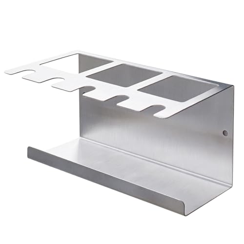 Toothbrush Holders Wall Mounted Electric Toothbrush Holder Stainless Steel Tooth Brushing Holder Electric Tooth Brush Head Holder Toothpaste Holder Organizer Storage for Bathroom (Silver)