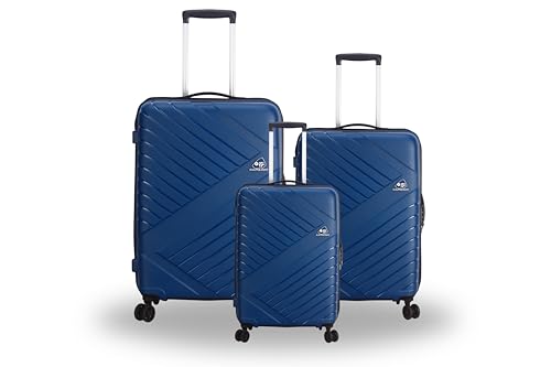 American Tourister Kamiliant Polycarbonate 4w Hardsided Cabin Check-in Strolly Luggage (Small/55cm, Medium/68cm and Large/78cm) – Set of 3 Pc (Peacock Blue)