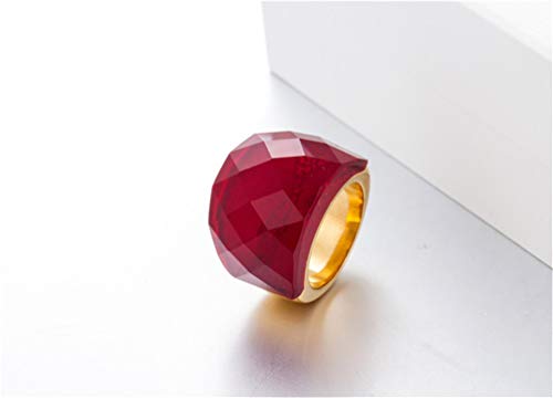 Image of HIJONES Men Women Stainless Steel Cubic Zirconia Royal Crystal Rings Wrap Band Cocktail Style