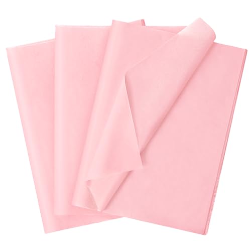 Image of 120 Sheets 20 inchX14 inch Light Pink Tissue Paper for Gift Bags Wrapping, Art Tissue Paper Bulk for Holiday Birthday Party Crafts Decoration (Light Pink)