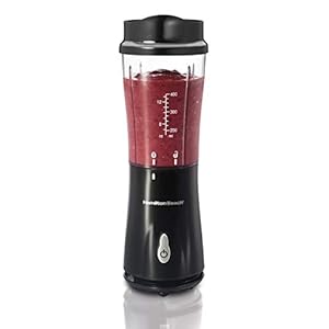 Hamilton Beach 51101B-CE Personal Blender van 0.4 L met Reisdeksel, Zwart