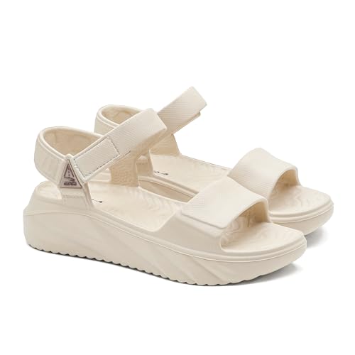 Image of ASIAN Indigo-32 Women's Casual Platform Sandals with Adjustable Strap | Lightweight EVA Sandals with Comfortable Cushioning Footbed for Travel