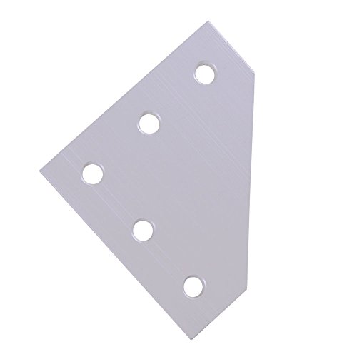 Mergorun，3D Printer 90 Degree 60 X 60 X 4Mm L Type With 5 Hole Joining Plates For Cnc 2020 V-Slot Aluminum Profiles Pack Of 10 #TOP2