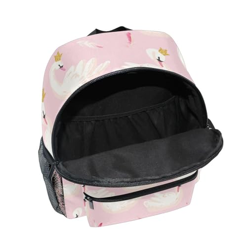 OREZI Cute Kids Back Pack White Swans and Pink Feathers Todder Backpack Lightweight Preschool Kindergarten Book Bag Practical and Durable Daycare Bag for Travel,Toys2