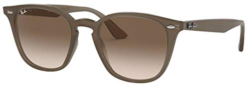 Ray-Ban Unisex RB4258F Low Bridge Fit Square Sunglasses, Opal Beige/Brown Gradient, 52 mm