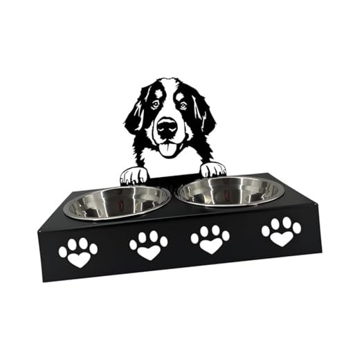 petsola かわいいペットフィーダーボウルキャットフードとウォーターボウルステンレス鋼料理猫ボウルノンスリップキャッツ飼料給餌ボウル, B