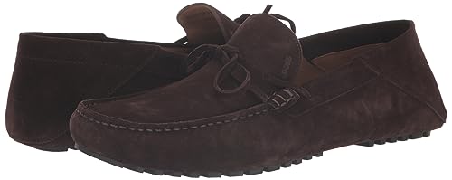 Image of BOSS Women's Suede Slip-on Moccasins with Top Bow Detail