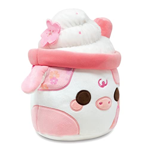 Cuddle Barn - Sakura Mooshake | Super Soft Cute Kawaii Cow Dessert Drink Collectible Stuffed Animal Plush Toy, 10 Inches #TOP2