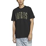 adidas Men's Sportswear Camouflage Short Sleeve T-Shirt, Black, Small