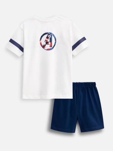 Image of Nap Chief Kids Cotton Official Marvel Superhero's Printed Co ord Sets for Boys & Girls, T Shirt and Shorts for Casual Wear