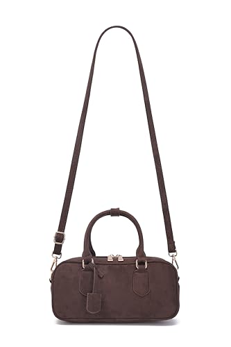 JOLLQUE Suede Crossbody Bag for Women,Autumn Winter Handbags Purse,Fashion Small Designer Shoulder Bag2