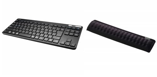 【リストレストセット】 エレコム Bluetooth コンパクト キーボード TK-FBM119KBK/EC 薄型メンブレン式 抗菌 最大3台マルチペアリング対応 iPad/Surface/テンキーレス ブラック