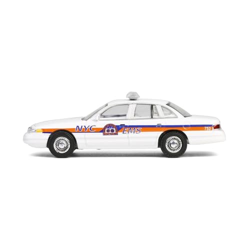 Auto a escala 1:64 Ford Crown Victoria 1994 NYC EMS miniatura 3