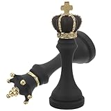 Options d'affichage polyvalentes : les statues du roi et de la reine d'échecs sont idéales comme accessoires de table d'échecs, pièces de décoration de bureau ou pièces d'échecs élégantes pour une bibliothèque. elles s'intègrent parfaitement dans les maisons, les bureaux ou lors d'événements. figurines d'échecs en résine, petites statues décoratives
