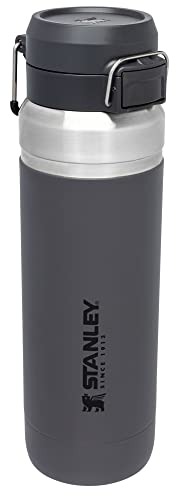Stanley Quick Flip GO Water Bottle 36 oz | Push Button Lid | Leakproof and Packable for Travel and Sports | Insulated Stainless Steel | BPA-Free | Charcoal - Image 3