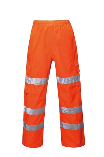 Lode Overpants impermeables naranja de alta visibilidad, naranja, 3XL