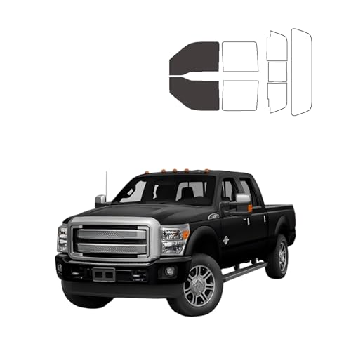 Precut Car Window Tint for Ford F-250 F-350 F-450 F-550 Super Duty Crew Cab(2013-2016),20% VLT Front Doors Window Film, 2-Ply, Anti-Glare, Privacy Protection, Full UV and Heat Block - DIY Installation