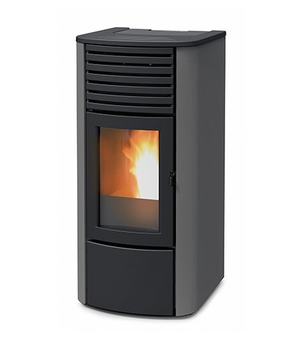 Termostufa a pellet MCZ CLIO HYDRO 23 da 22,80 kW, ventilazione frontale, grigio