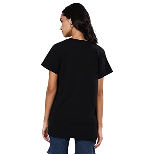 Image of Bewakoof Women's Friends Graphic Printed 100% Cotton T-Shirt - Boyfriend Fit, Round Neck, Half Sleeves