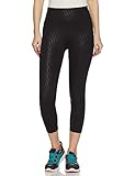 Eng anliegende Passform PUMA Damen Bold Graphic 3/4 Tight Leggings, Black-Emboss, M