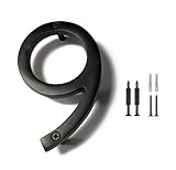 NACH Floating House Numbers, 6 inch Aluminum Black House Numbers for Outside - Number 9, Door Numbers with Mounting Hardware