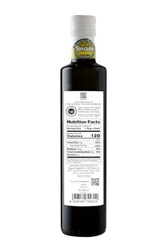 Florence N°1 Drinking Extra Virgin Olive Oil – Premium Early Harvest 2025 Gold Winner olive oil from Tuscany, Italy – Polyphenol Rich 400+ mg/kg evoo – Cold pressed Non-GMO for Cooking and Finishing