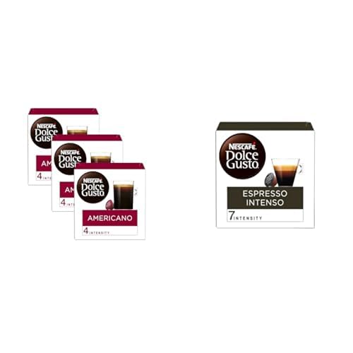 Nescafe Dolce Gusto Americano 16 Kapsül 136 Gr x 3 ve Nescafe Dolce Gusto Espresso Intenso 16 Kapsül 112 Gr