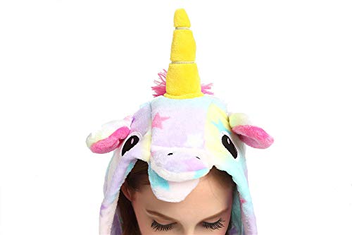 Pijama Importado Unicórnio Estrelinha Kigurumi Peludo Rápido Tamanho: G; Cor: Roxo