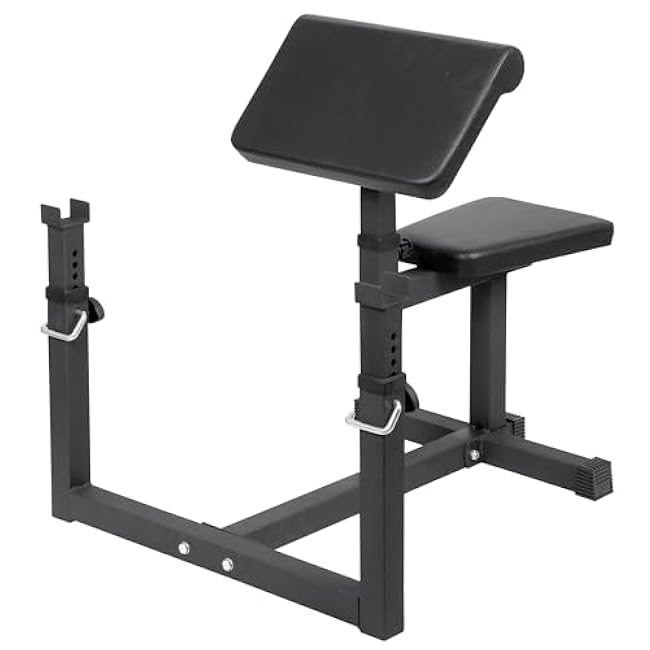 HSM Preacher Curl Weight Bench Max load 450lbs Strength Training Seated Arm Isolated Barbell Dumbbell Biceps Station Home Gym