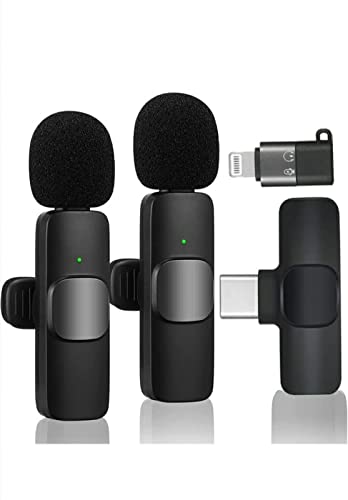 Careflection Dual Receivers (2 – Mics, 1 Input) Wireless Collar Microphone Lavalier Mic Plug n Play Mike – Vlog Interview Live Stream for iOS iPhone, All Android Tablets Any Type C Careflection Dual Receivers (2 – Mics, 1 Input) Wireless Collar Microphone Lavalier Mic Plug n Play Mike – Vlog Interview Live Stream for iOS iPhone, All Android Tablets Any Type C