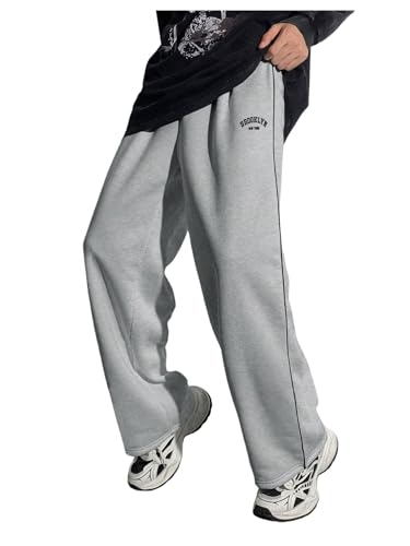 SHENHE Boy's Wide Leg Open Bottom Loose Sweatpants Workout Athletic Preppy Pants Trousers