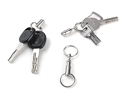 Vasana 2Pcs Quick Release Detachable Keychains Pull Apart Key Rings Dual Split Keyring Separate Chain Lock Holder Convenient Accessory For Men And Women Gift #TOP6