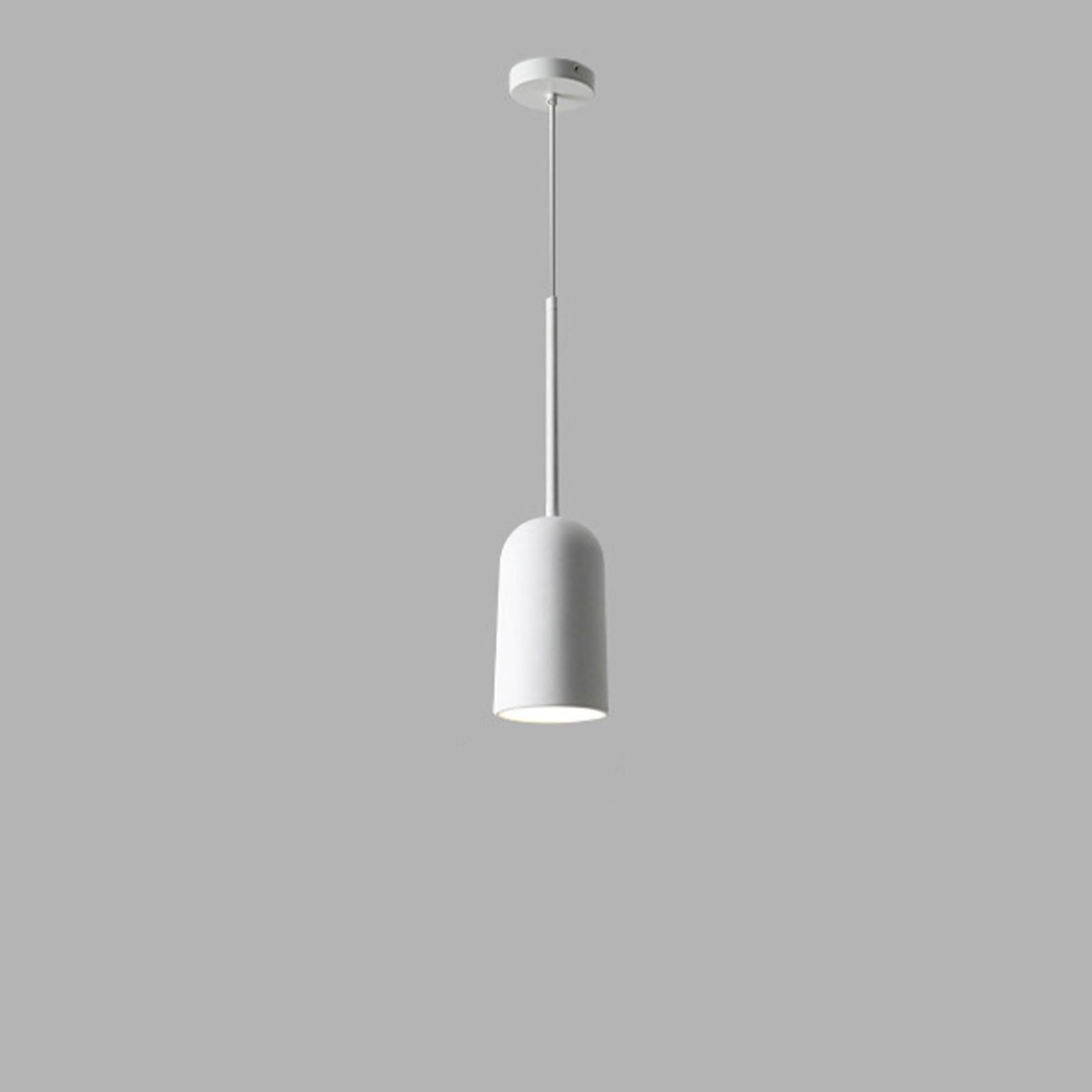 Lámpara colgante de resina E27 blanca de 11cm ajustable