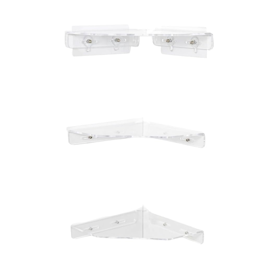 CTRLZS Small Triangle Wall Shelf 3 Pcs Set Floating Bathroom Shelves for Kitchen Bedroom